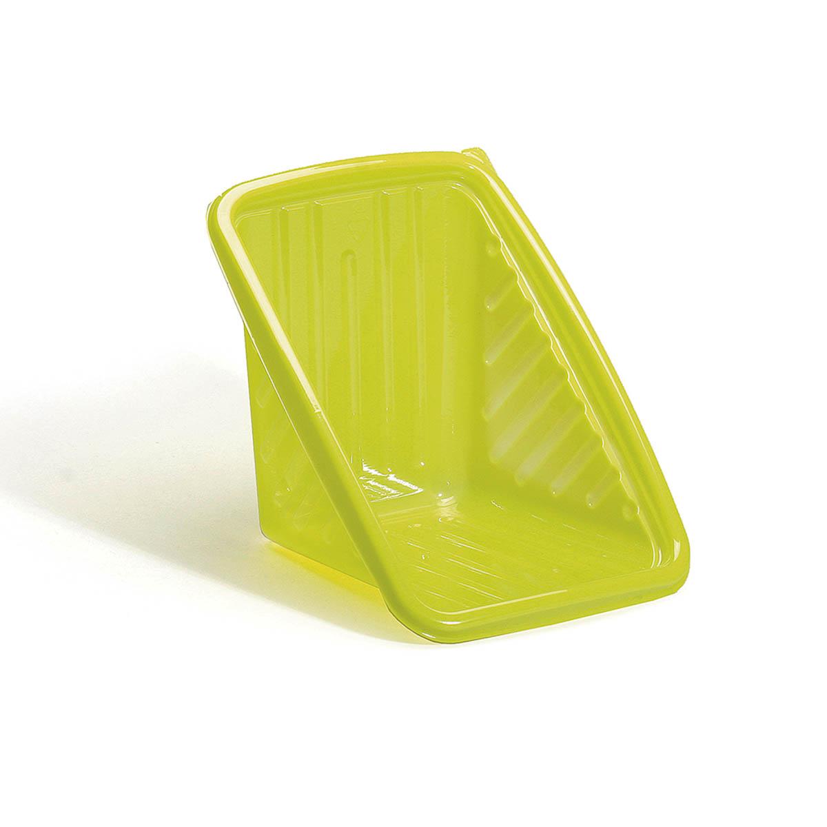 The BOTTLEBOX ® Sandwich Wedge 7X4.5X3.5 IN RPET Lime Green 300/Case