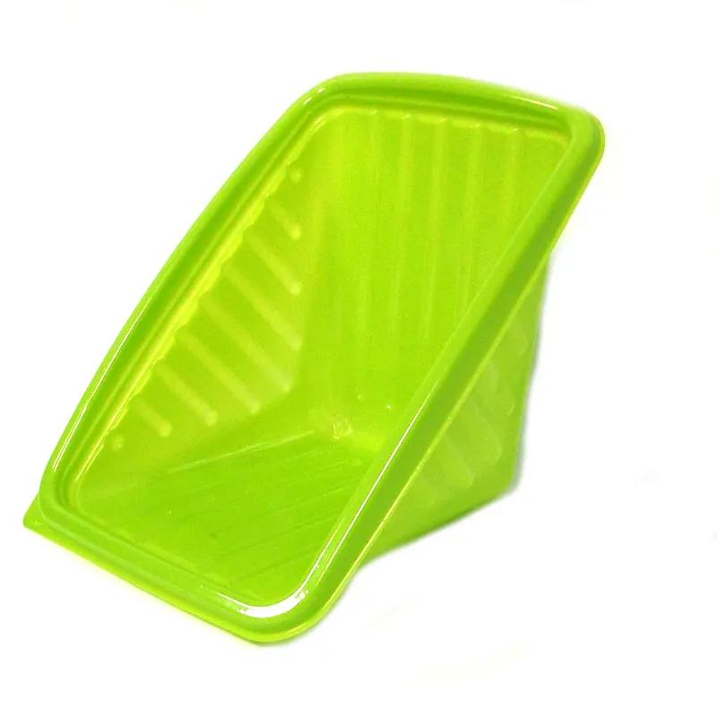 The BOTTLEBOX ® Sandwich Wedge 7X4.5X3.5 IN RPET Lime Green 300/Case