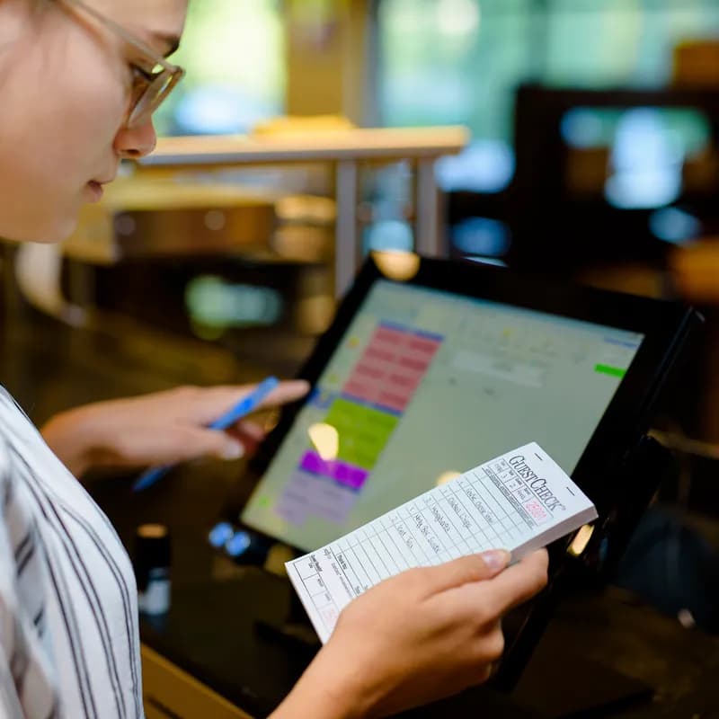 Guest Check 3.313X6.25 IN Green Single 1/Case