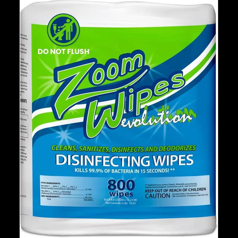 Zoom Evolution Disinfectant Wipe 800 Count/Pack 4 Packs/Case