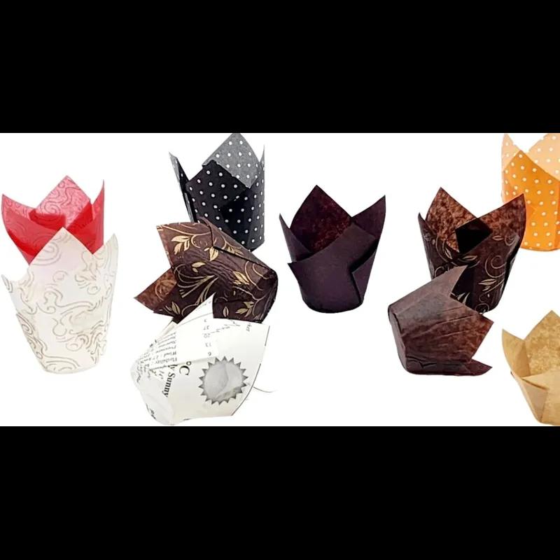 Baking Cup 2X2.75X2 IN Natural Petal & Tulip 2000/Case