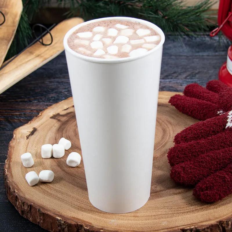 Solo® ThermoGuard® Hot Cup 24 OZ Paper White Insulated Double Wall 600/Case