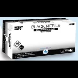 Premier Gloves Medium (MED) Black 5MIL Nitrile Powder-Free 100 Count/Box 10 Box/Case