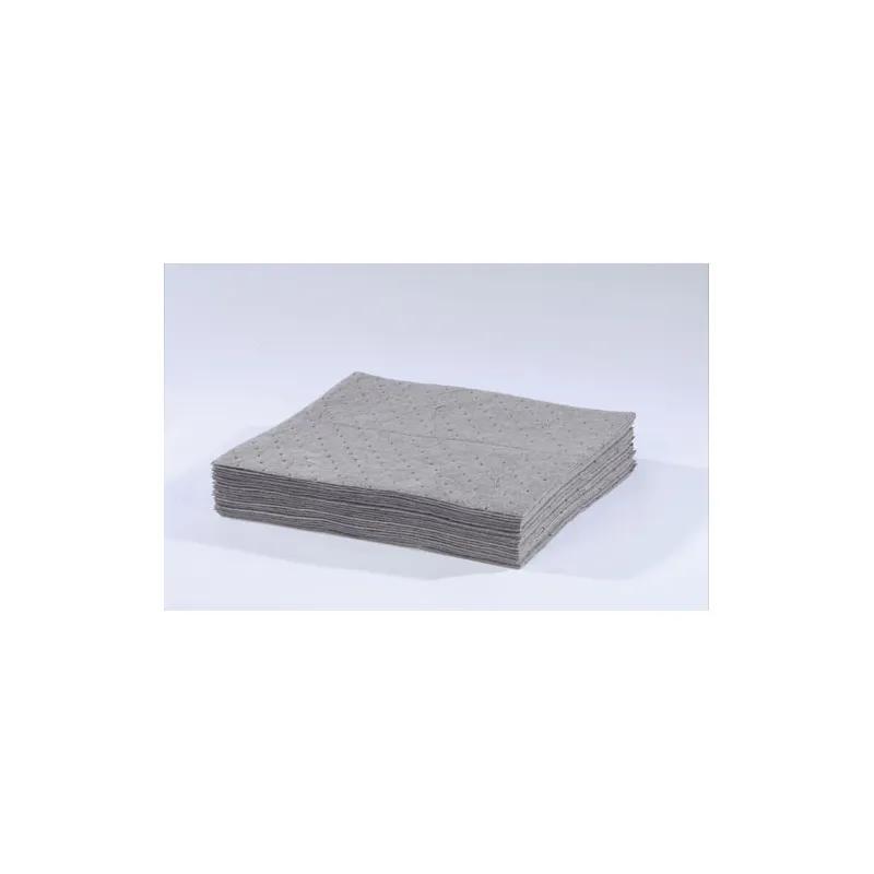 TaskBrand® Absorbent Pad 15X18 IN Gray Heavyweight (PP) For Water & Oil Based Spills Industrial Perforated 100/Pack