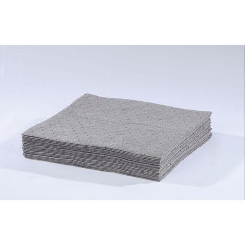 TaskBrand® Absorbent Pad 15X18 IN Gray Heavyweight (PP) For Water & Oil Based Spills Industrial Perforated 100/Pack