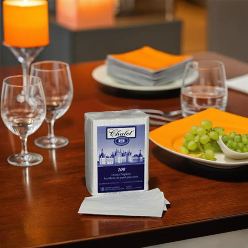 Dinner Napkins 16X16 IN White Paper 3PLY 2000/Case