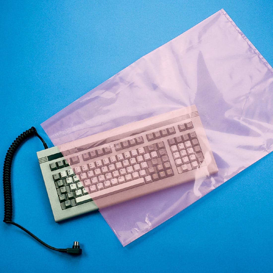 Poly Bag 18X24 IN Pink LDPE 2MIL With Open Ended Closure Anti-Static 250/Case