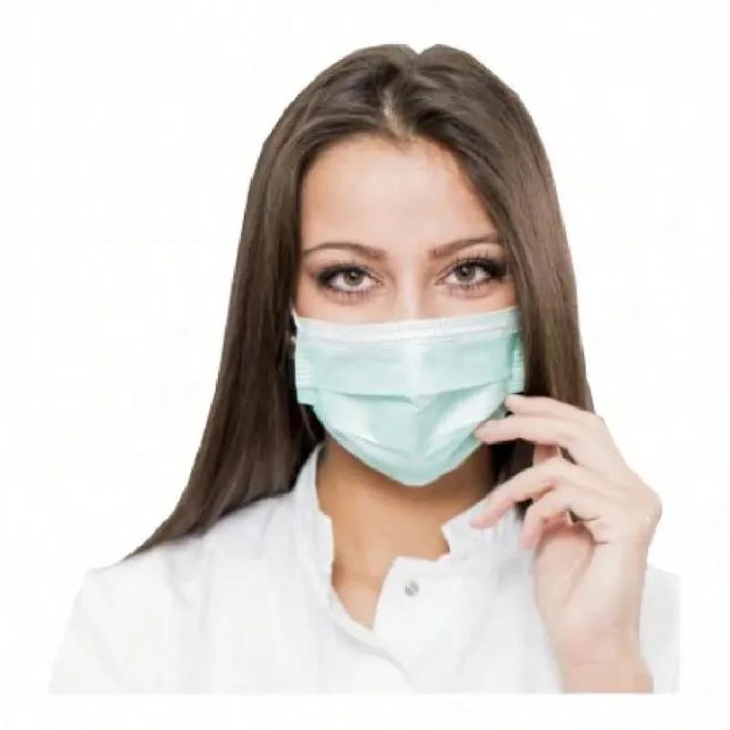 Adenna® Mask Blue Level 2 Barrier Non-Medical Adjustable Metal Nose Band 4 Fold Design 50/Box