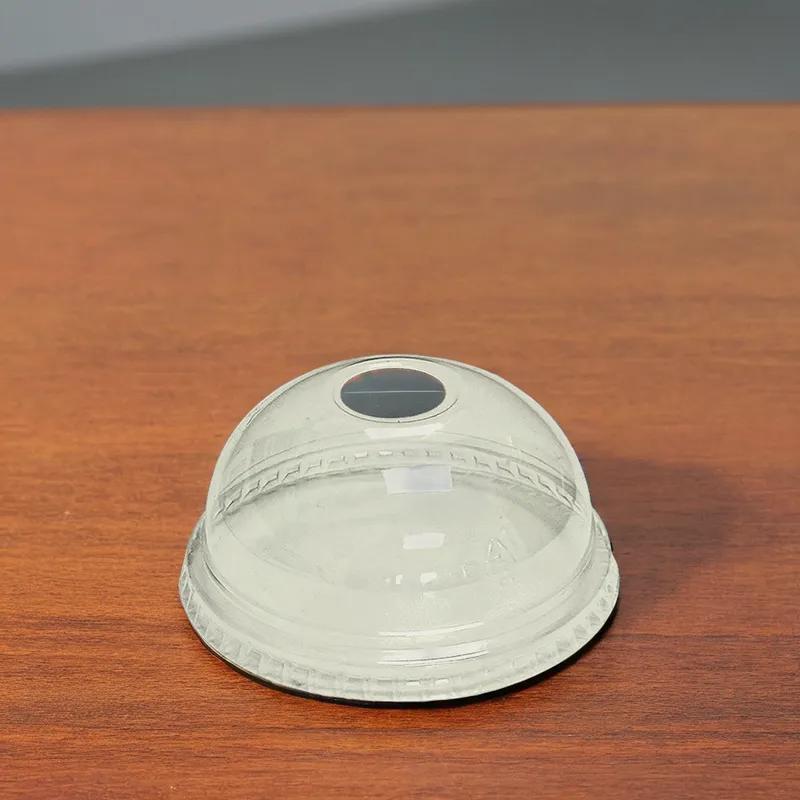 Victoria Bay 98 Series Lid Dome 4X1.8 IN PET Clear For 12-24 OZ Cold Cup With Hole 50 Count/Pack 20 Packs/Case