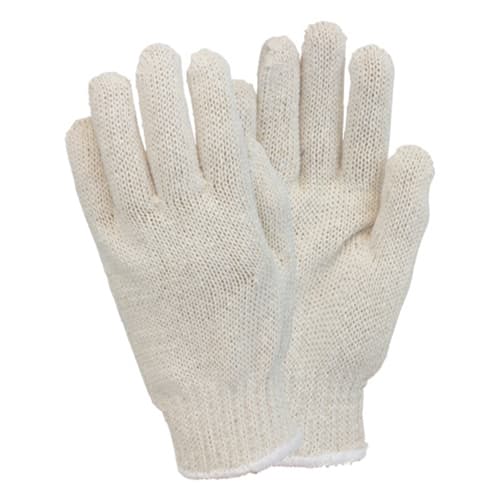 Safety Zone® Gloves Medium (MED) Natural String Knit Cotton Blend (60% Cotton, 40% Polyester) 12 Count/Pack 25 Packs/Cs