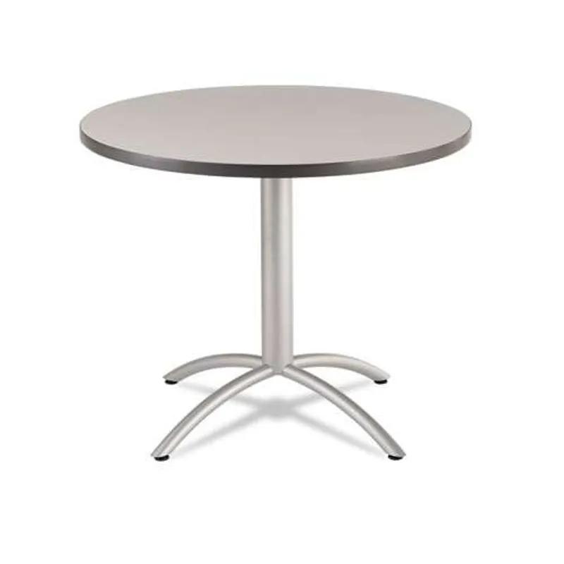 CaféWorks™ Café Table 36X30 IN Graphite Granite Round Melamine Café-Height Laminated 1/Each