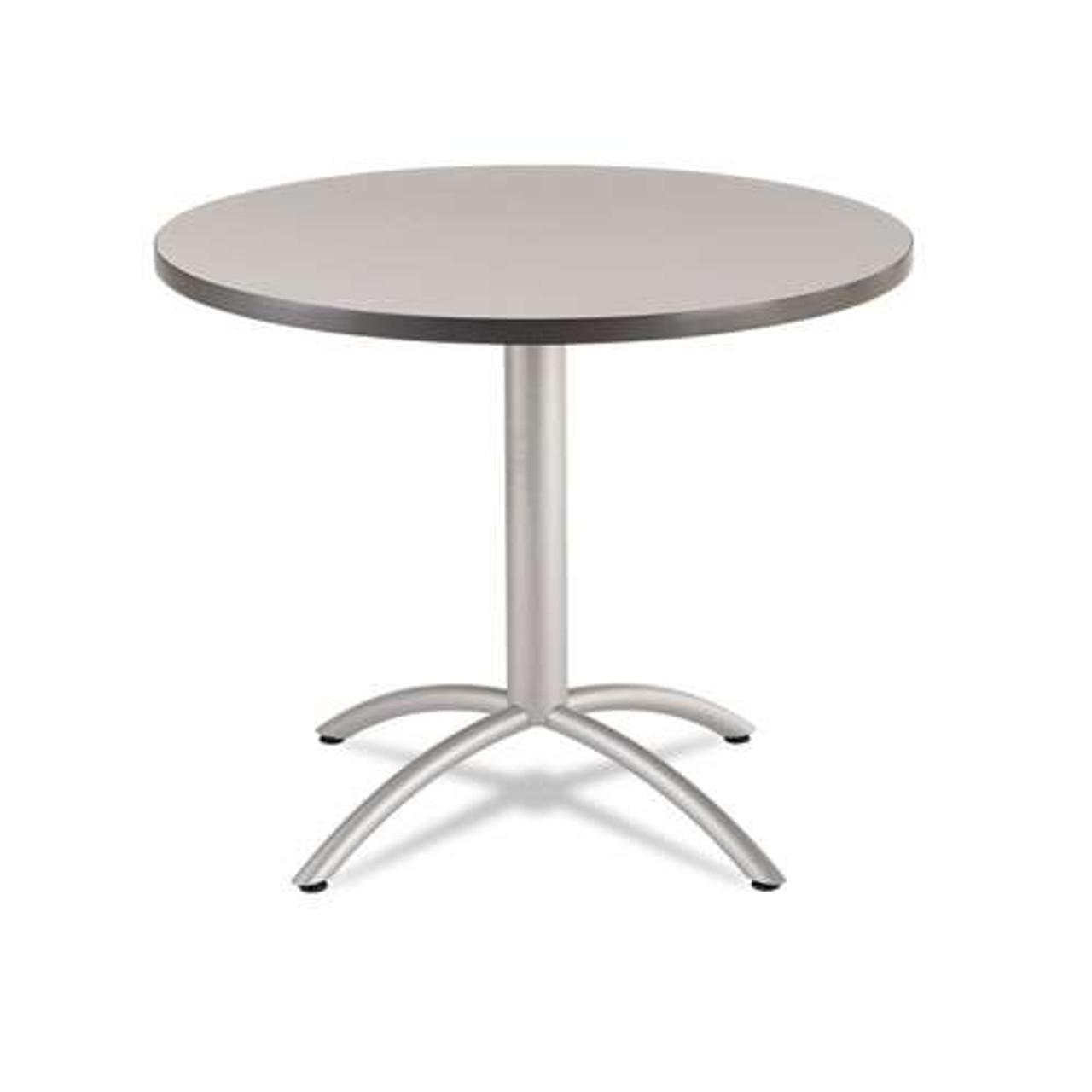 CaféWorks™ Café Table 36X30 IN Graphite Granite Round Melamine Café-Height Laminated 1/Each
