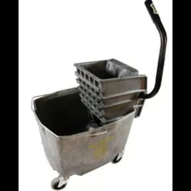 Mop Bucket & Wringer PE Gray Side Press 1/Each