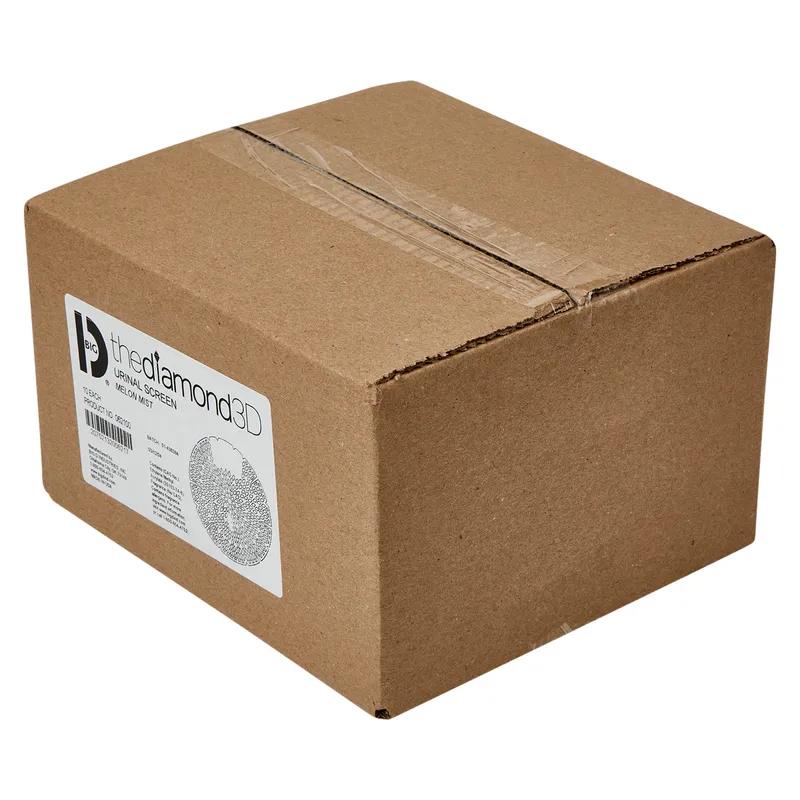 Mini Pearl Urinal Screen Melon Mist White Plastic 10/Box