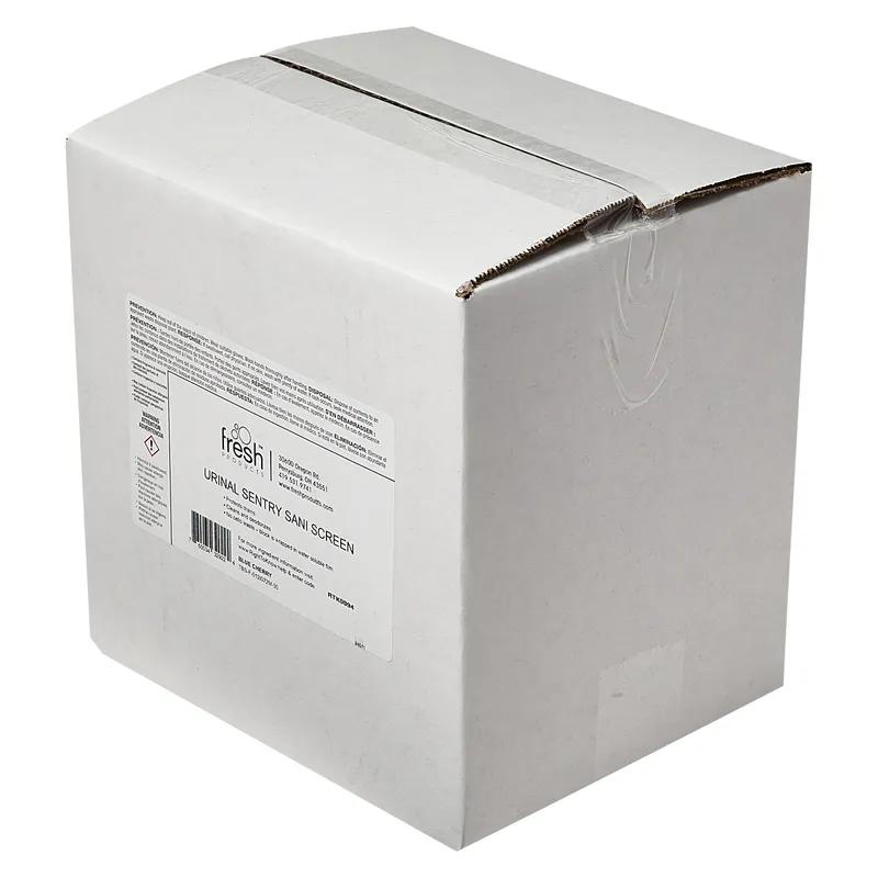 Urinal Screen & Block Natural White Plastic Non-Para Extra Duty 12/Box