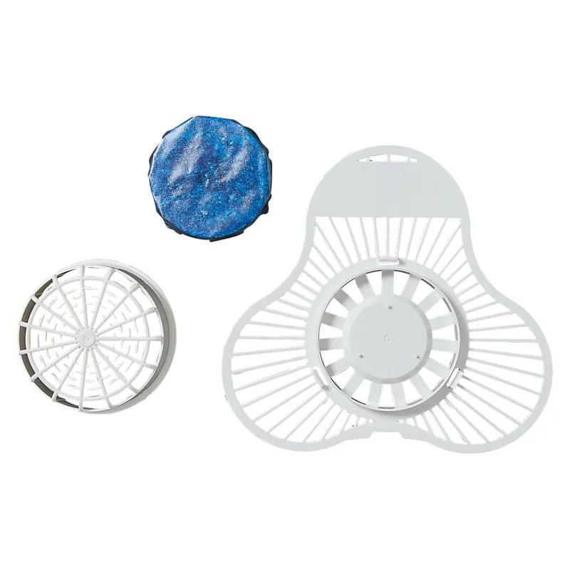 Urinal Screen & Block Natural White Plastic Non-Para Extra Duty 12/Box