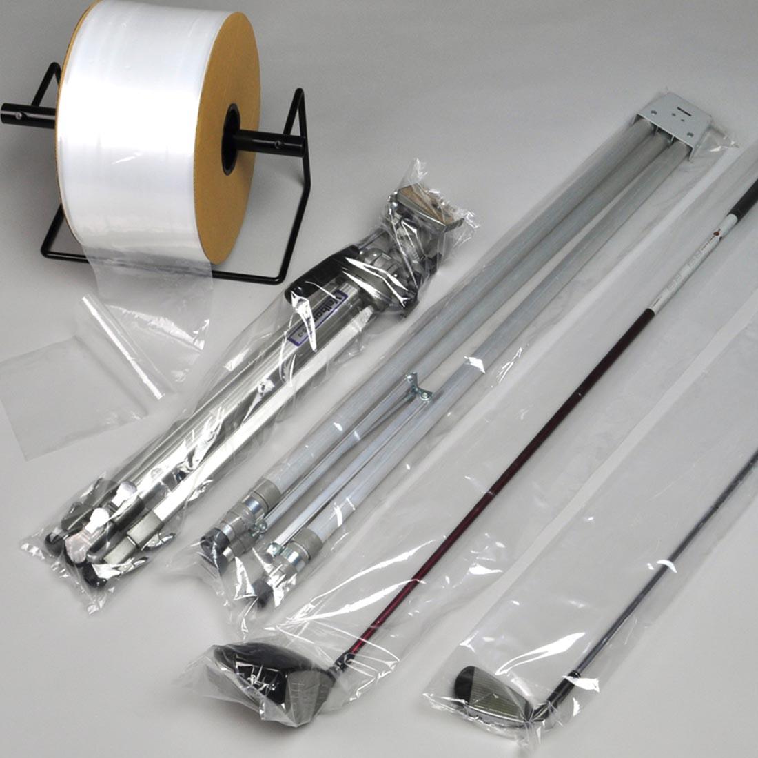 Poly Tube 16IN X1075FT Clear LDPE 4MIL With 3 IN Core Diameter 1/Roll