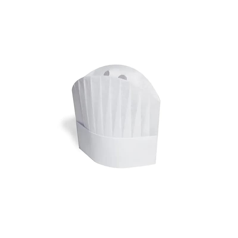 "Le Toque" Chef Hat 9 IN Vicose Pleated 50 Count/Pack 1 Packs/Case 50 Count/Case