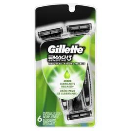 Gillette® Mens Shaving Razor Disposable 6/Case