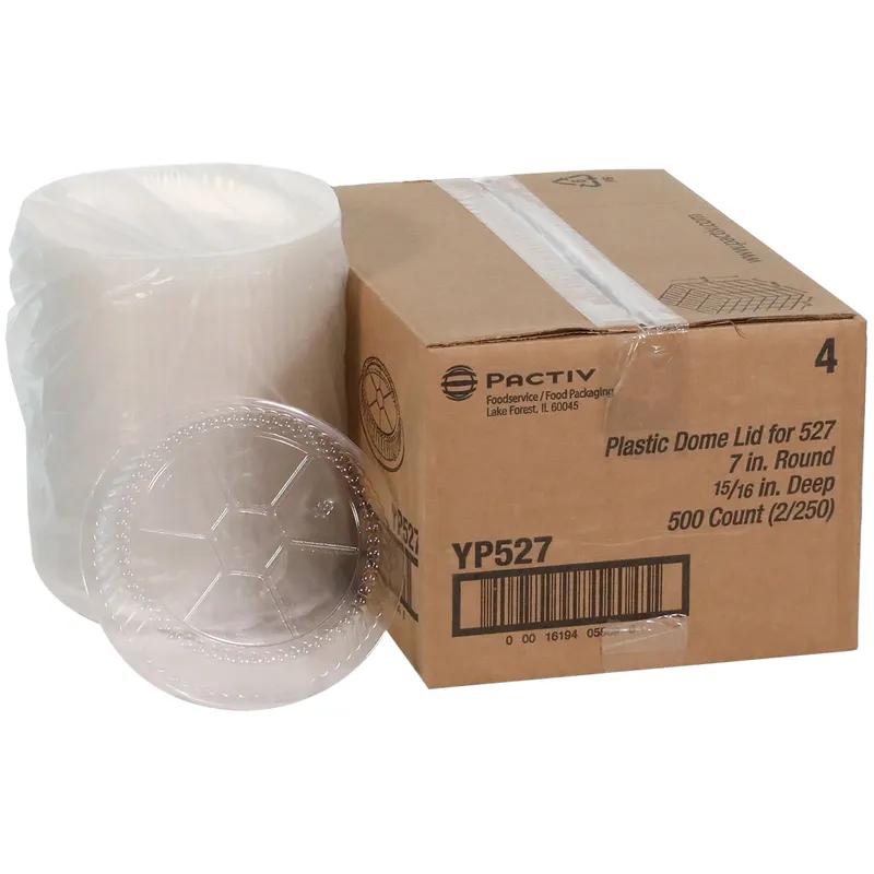 Lid Dome 7.1X0.7 IN OPS Clear Round For Container 500/Case