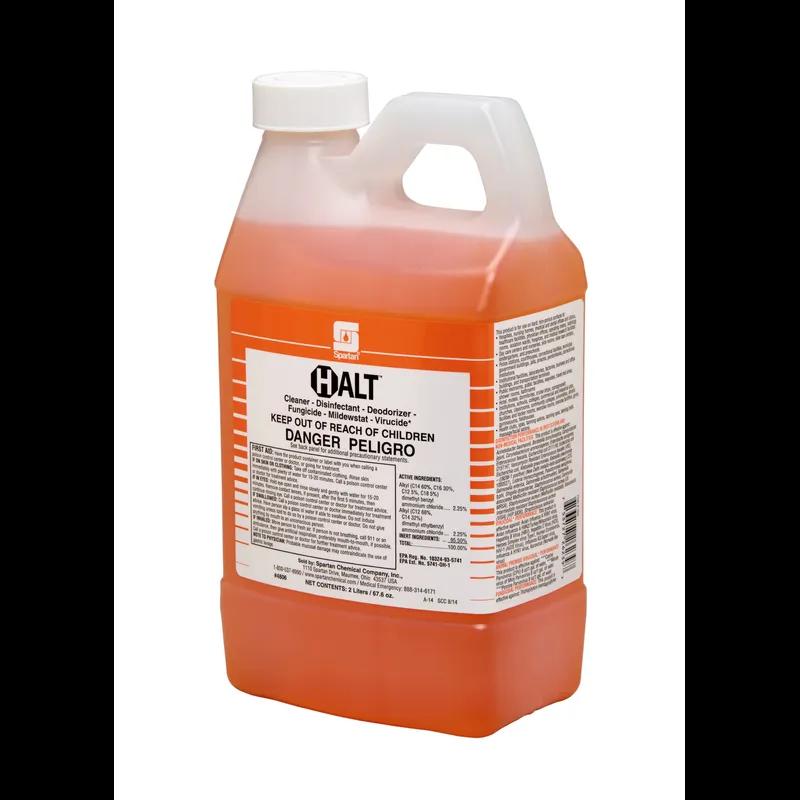 Halt® Orange Citrus One-Step Disinfectant 2 L Multi Surface Concentrate Bactericidal Mildewcidal Fungicidal 4/Case