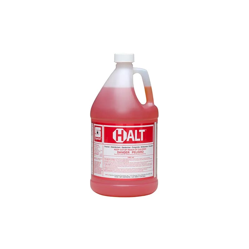 Halt® Unscented One-Step Disinfectant 1 GAL Multi Surface Alkaline Bactericidal Mildewcidal Fungicidal Hospital 4/Case