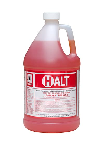Halt® Unscented One-Step Disinfectant 1 GAL Multi Surface Alkaline Bactericidal Mildewcidal Fungicidal Hospital 4/Case