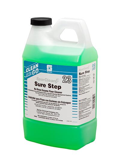 SparClean® Sure Step™ 23 Clean Scent Floor Cleaner Degreaser 2 L Neutral Concentrate Enzymatic 4/Case