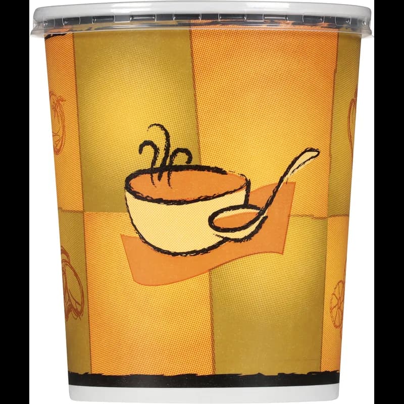 Soup Food Container Base & Lid Combo 32 OZ Paperboard Multicolor 250/Case