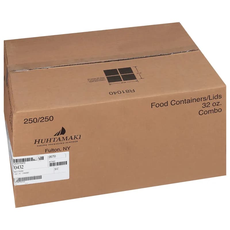 Soup Food Container Base & Lid Combo 32 OZ Paperboard Multicolor 250/Case