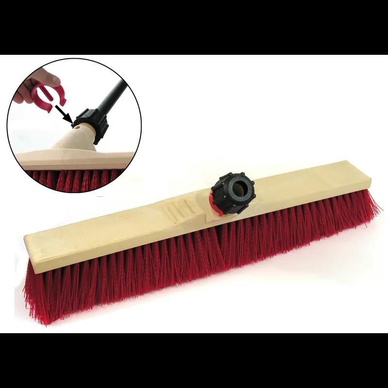 MaxiPlus® Broom Gray Red PP Plastic Heavy Sweep 1/Each