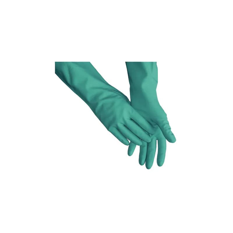 ProWorks® Gloves Large (LG) 13 IN Green 15MIL Nitrile Flock Lined Non-Slip Grip Solvent Resistant Straight Cuff 1/Dozen