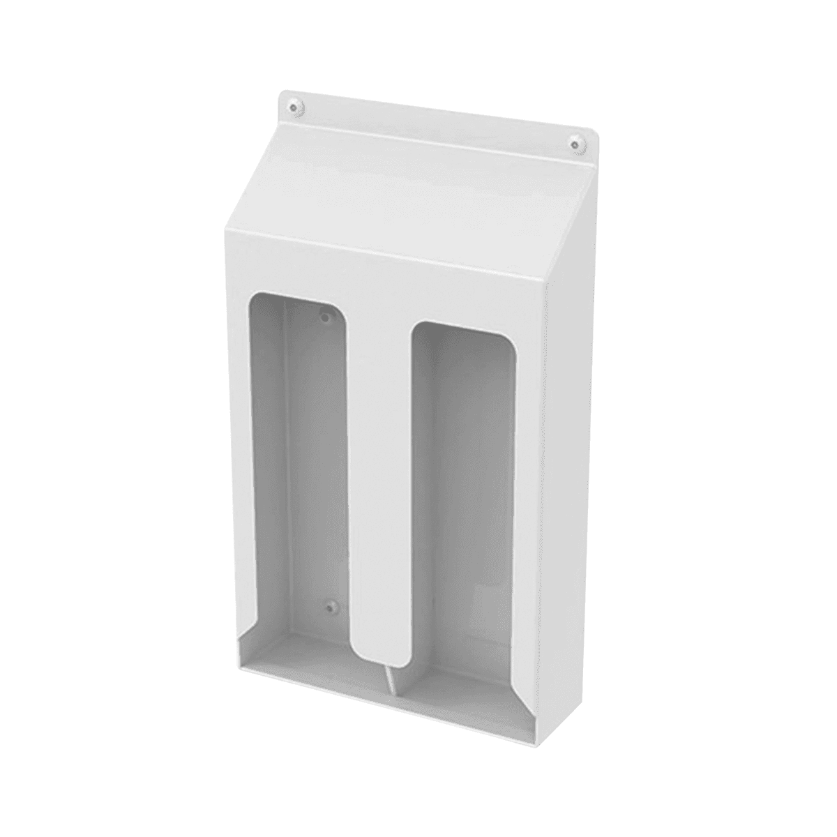 Vertical Bay Guest Towel Holder Powder Coated Metal Surface Mount White C-Fold Double 1/Each