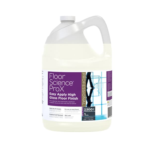 Floor Science® Floor Finish 1 GAL RTU High Gloss Easy Apply 4/Case