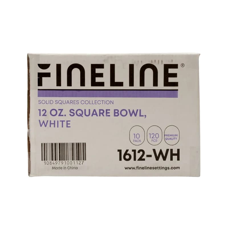 Bowl 12 OZ PS White Square 120/Case