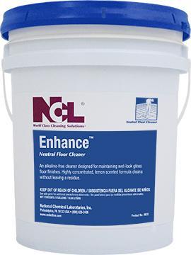 ENHANCE Lemon Floor Cleaner 1 GAL Neutral Concentrate 4/Case
