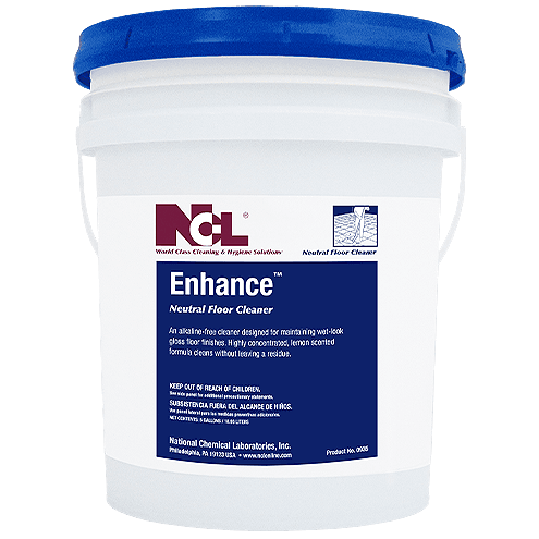 ENHANCE Lemon Floor Cleaner 6X6X12 IN 1 GAL Neutral Concentrate 4/Case