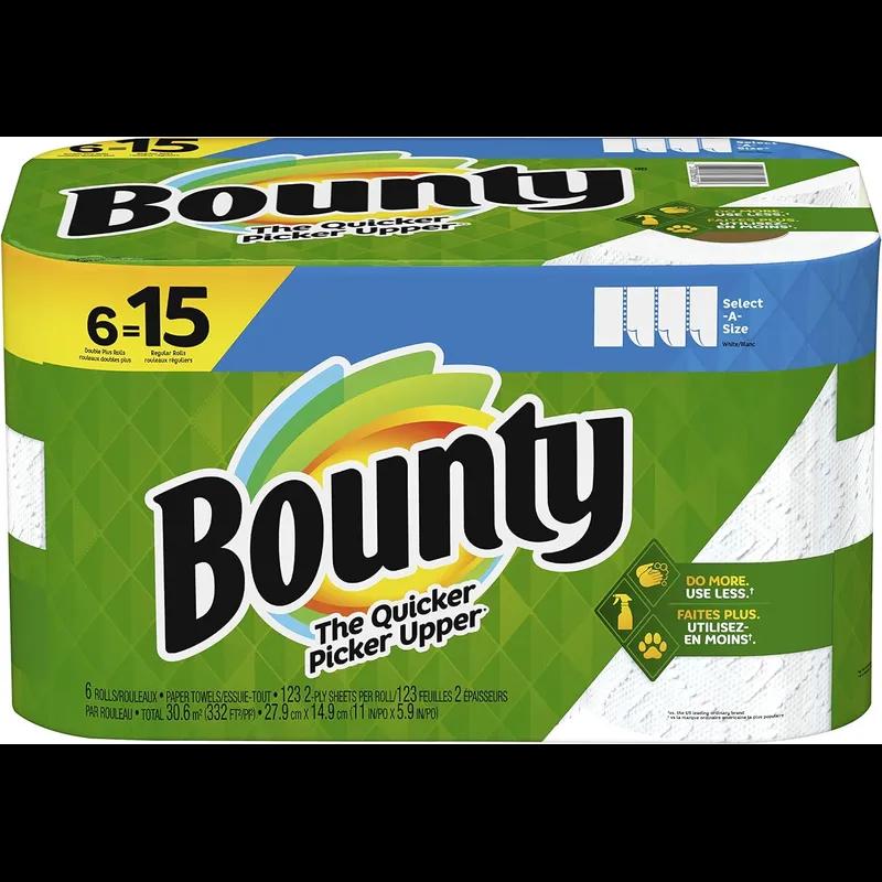 Bounty® Select A Size Household & Kitchen Roll Paper Towel 2PLY White 123 Sheets/Roll