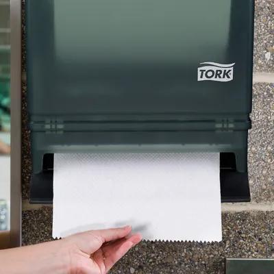 Tork H21 Paper Towel Dispenser 8.75X10.5X15.75 IN Metal Plastic Wall Mount Smoke Hardwound Push Bar Auto Transfer 1/Case