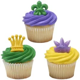 Cake & Cupcake Topper Ring Life of the Mardi Gras 144/Bag