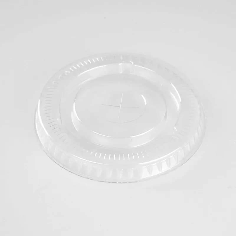 Lid Flat 98MM PET Clear For 12-24 OZ Cup Straw Slot 1000/Case