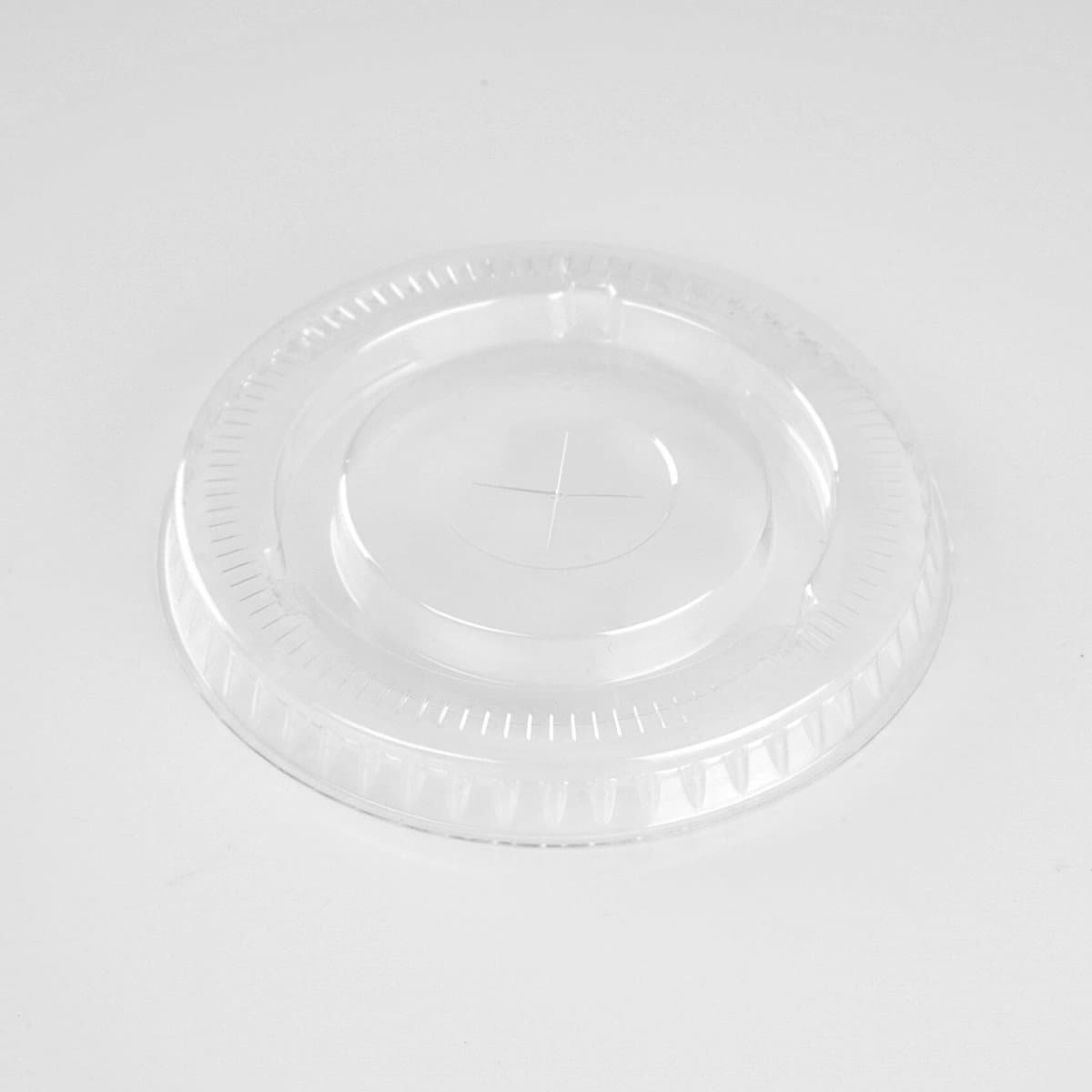 Lid Flat 98MM PET Clear For 12-24 OZ Cup Straw Slot 1000/Case