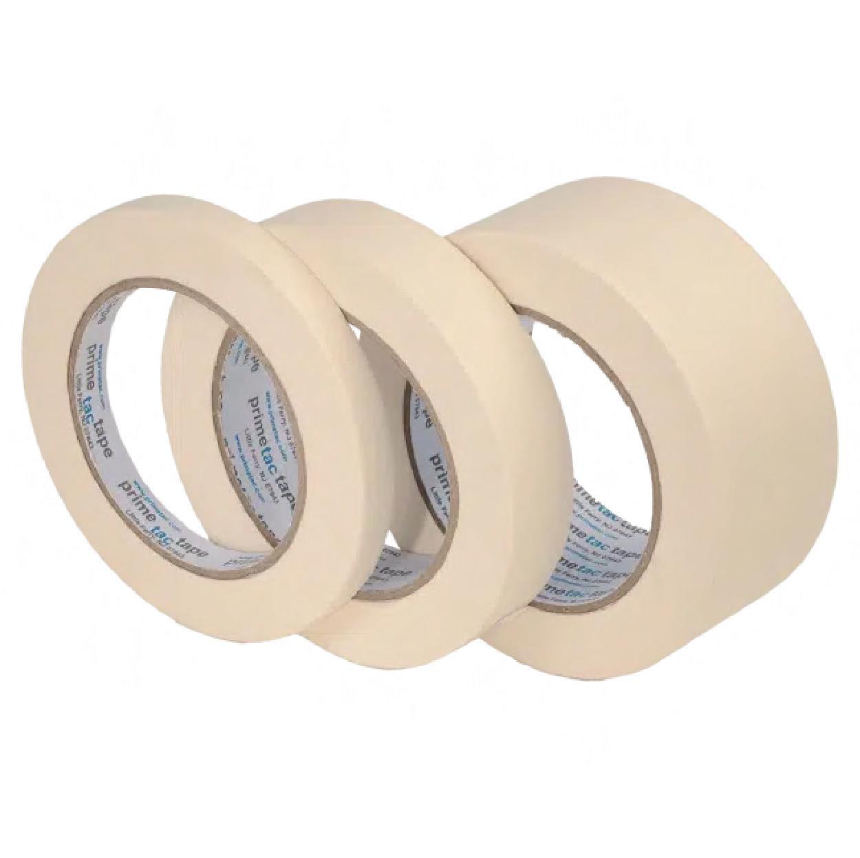 Primetac™ 802 Masking Tape 3IN X60YD Beige Crepe Paper 4.9MIL 12/Case