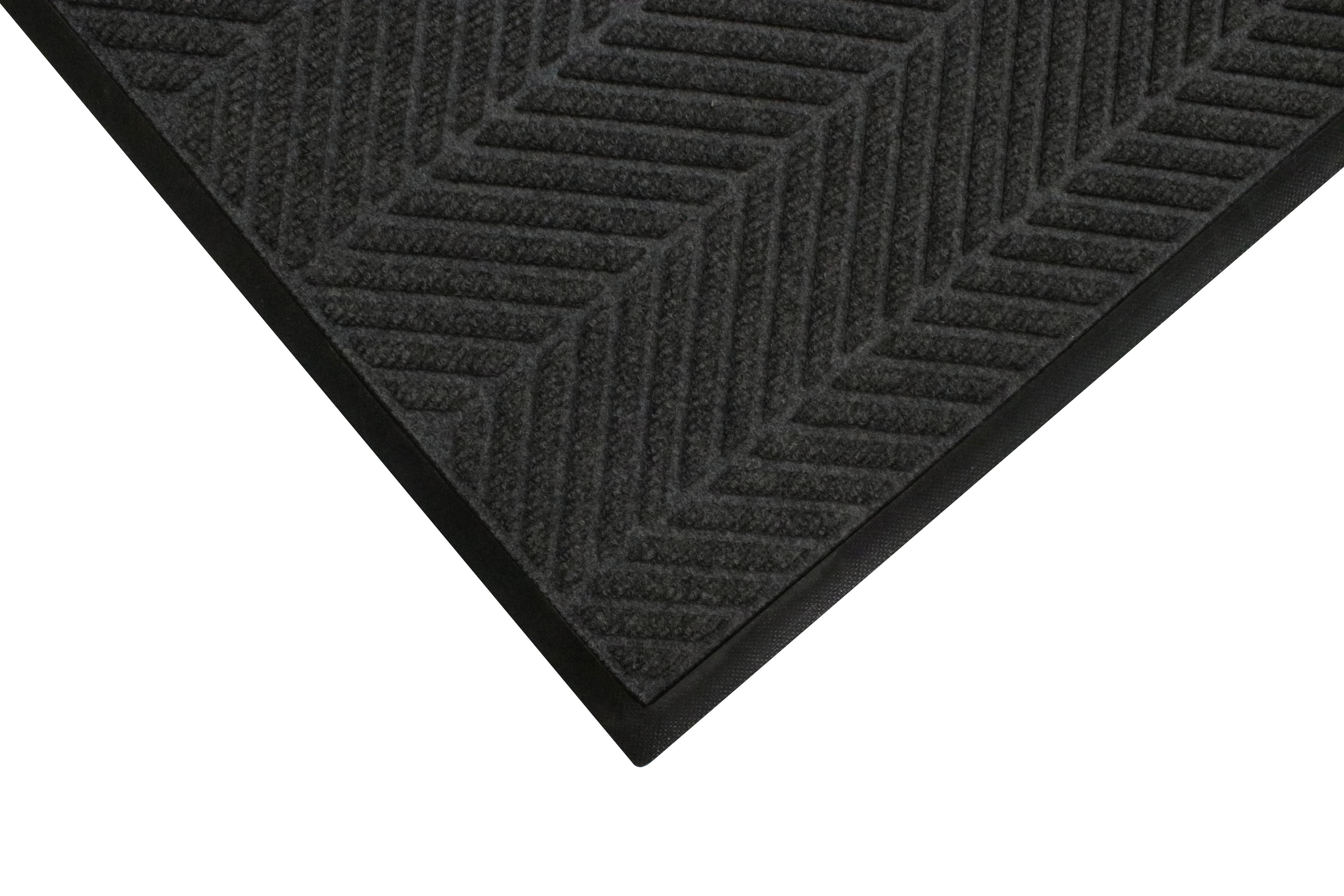 WaterHog® Max Entrance Mat 72X144 IN Black Smoke PET With Smooth Backing Classic Border 1/Each