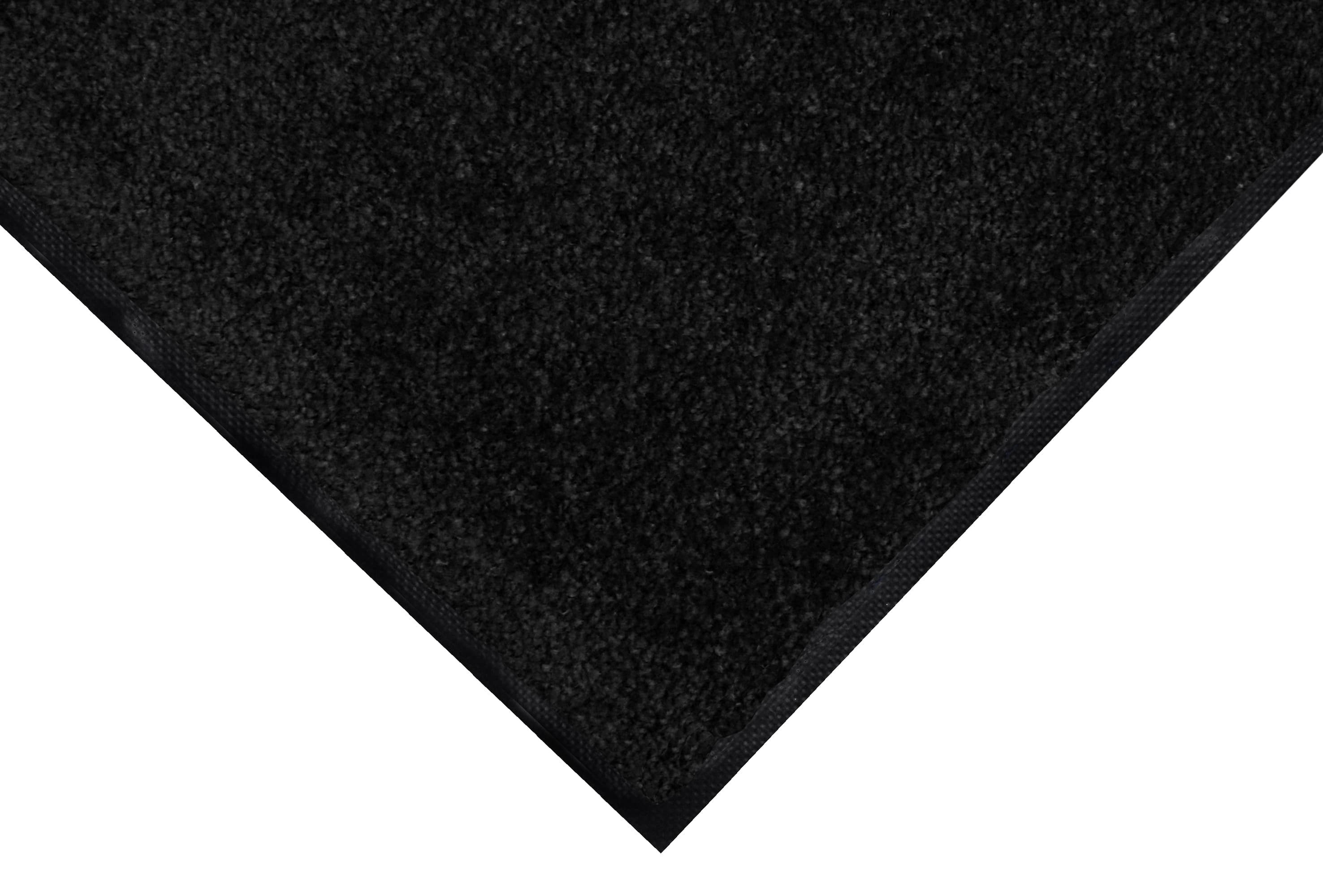 ColorStar® Entrance Mat 36X48 IN Solid Black PET With Smooth SBR (Styrene-Butadiene Rubber) Backing 1/Each