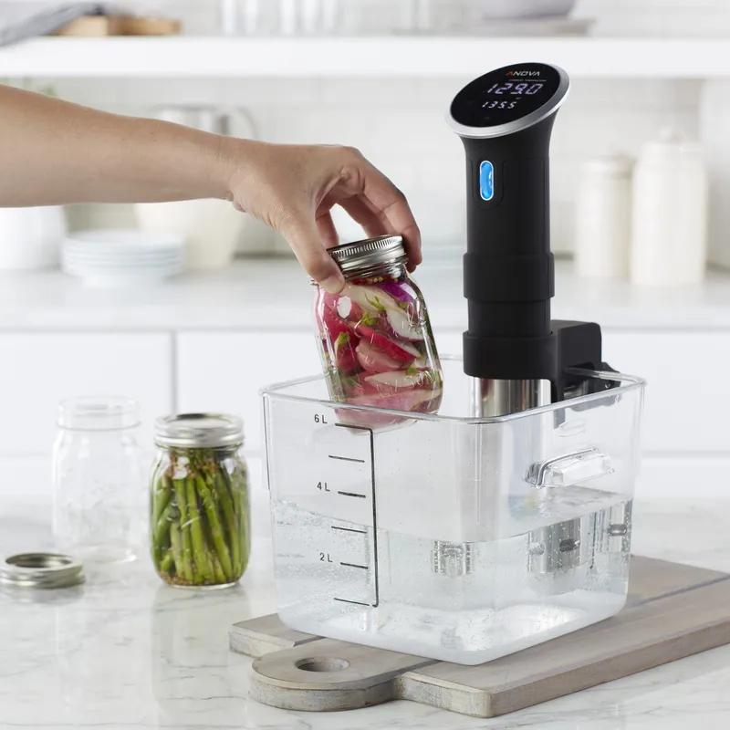 Storage Bin Container 8.75X8.80X6.94 IN 6 QT PC Clear Square Graduated 1/Each