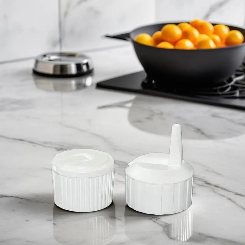 Flip Top Cap Plastic White 1/Each