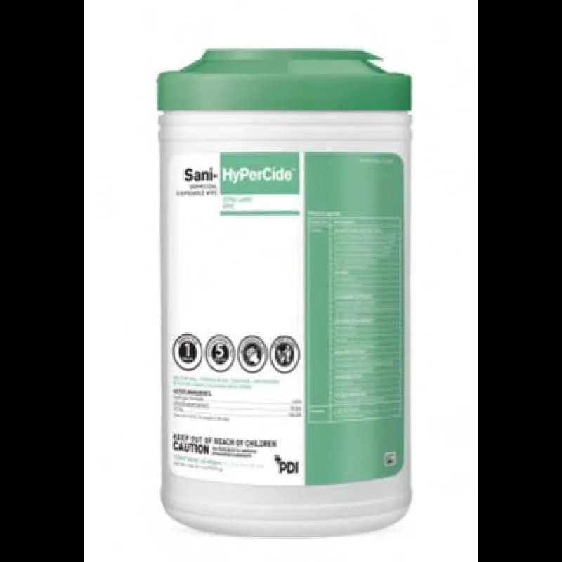 Sani-HyPerCide® Wipe Germicidal Extra-Large Canister 65 Count/Pack 6 Packs/Case
