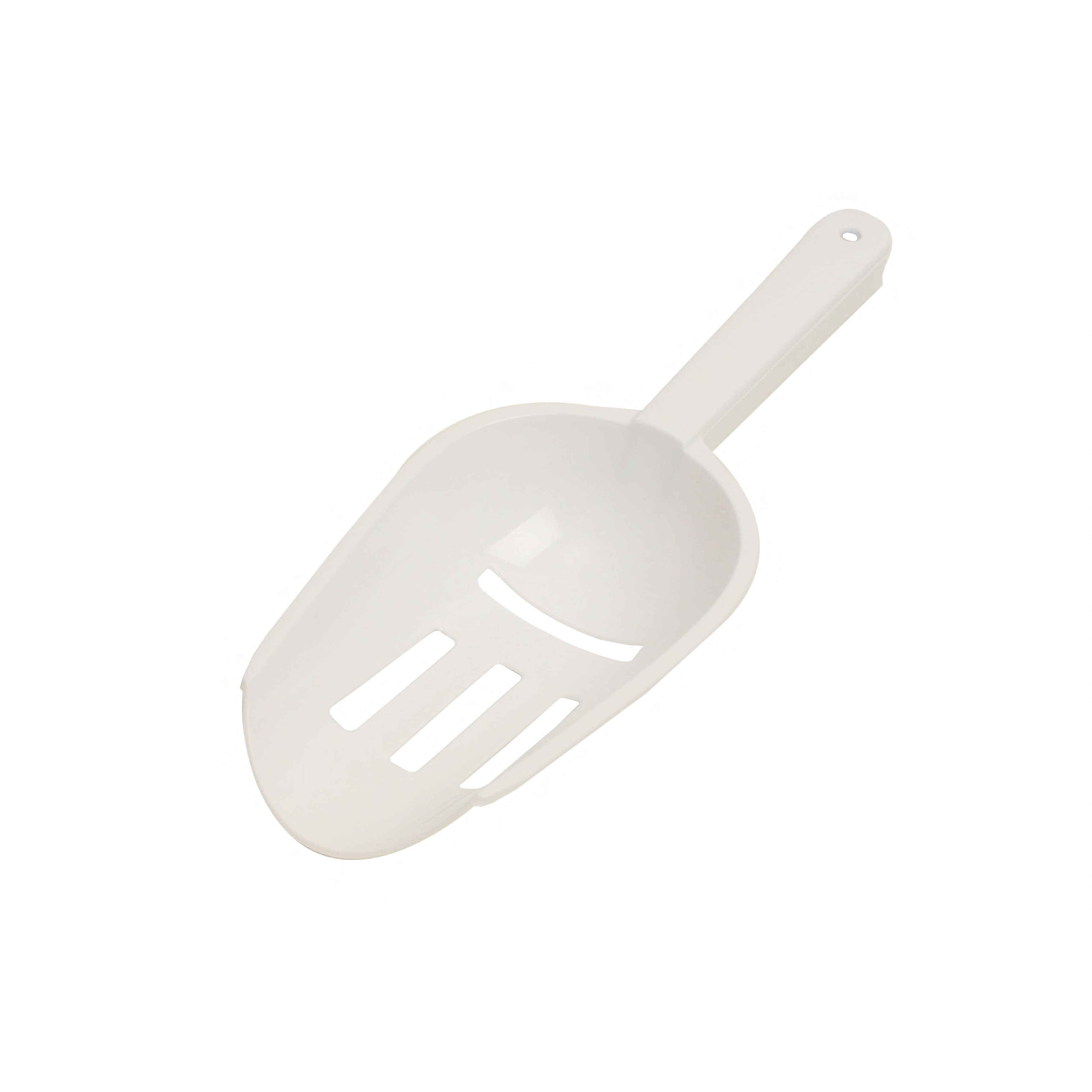 Ice Scoop 8.75 IN PP White Slotted 48/Case