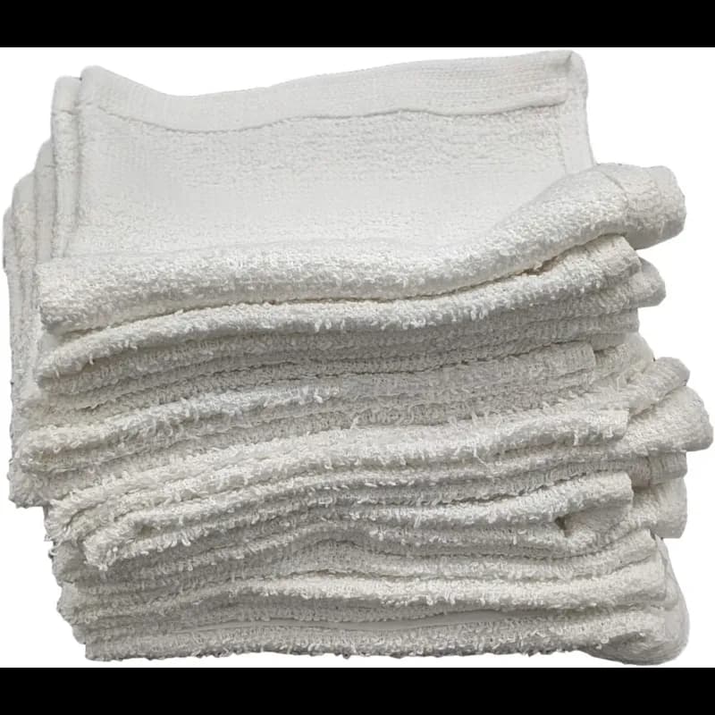 Wash Cloth 12X12 IN White Cotton Classic 60/Case